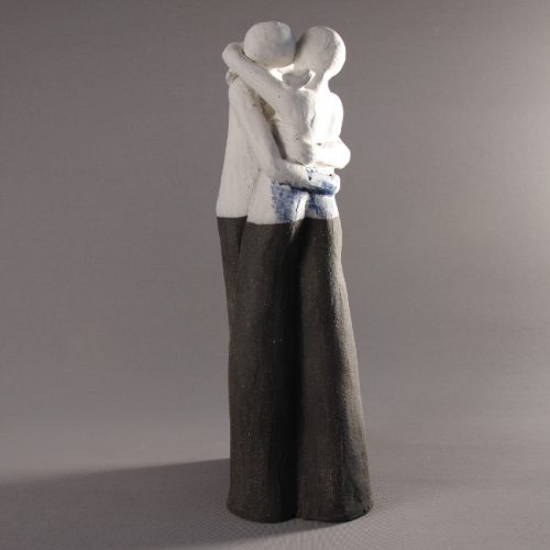 Statuettes modelées - Le baiser - Statuette les Silencieux - Atlier Terres d'Angély