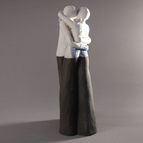 Statuettes modelées - Le baiser - Statuette les Silencieux - Atlier Terres d'Angély