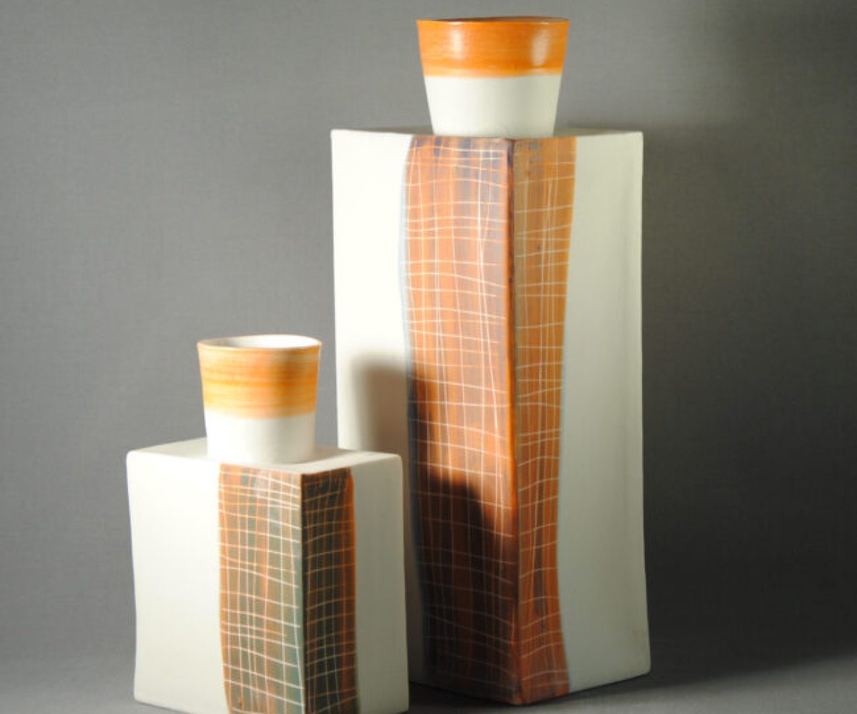 Vases square oranges